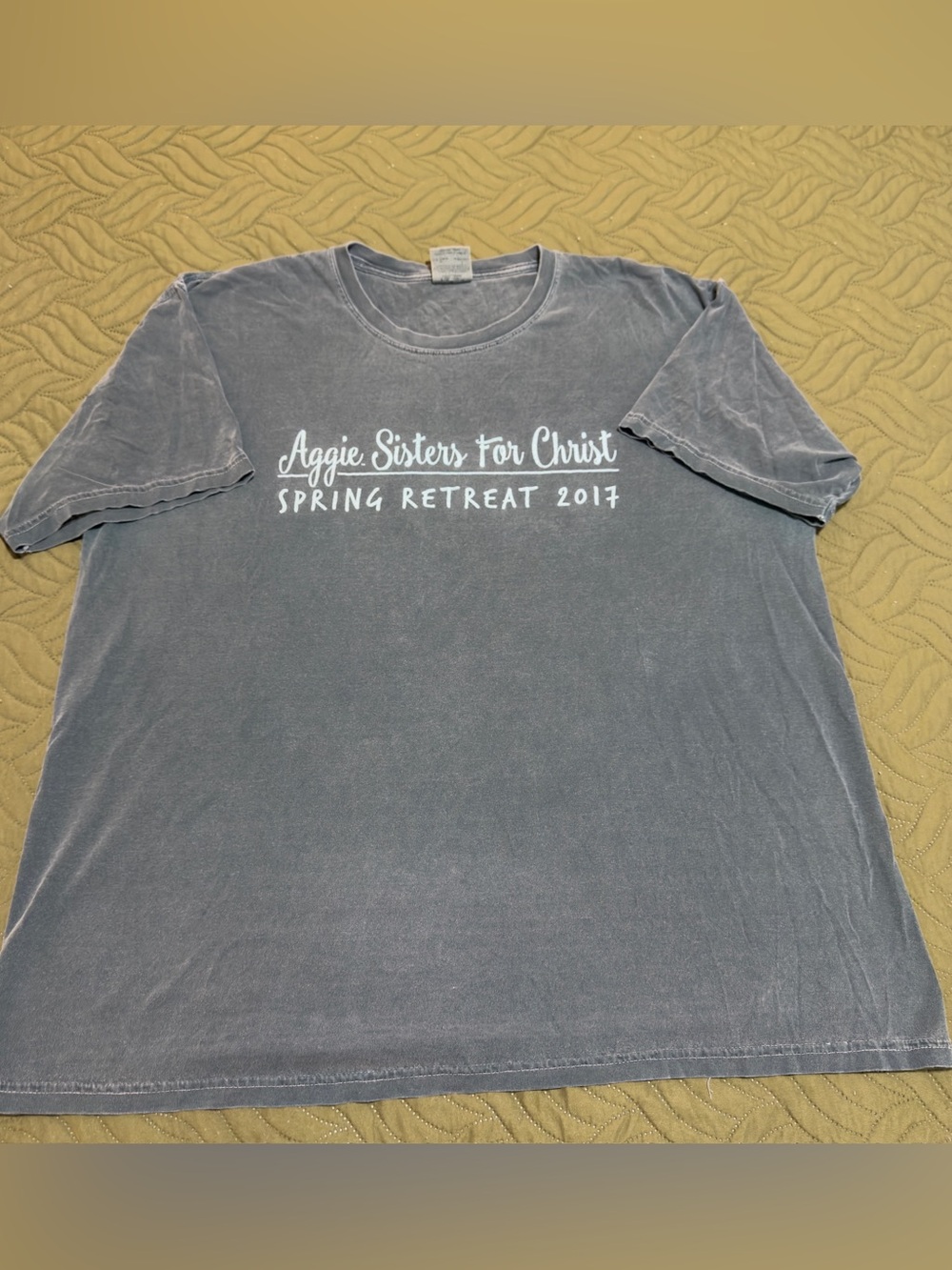 Aggie Sisters for Christ 2017 Retreat Comfort Colors Green T-Shirt XL
